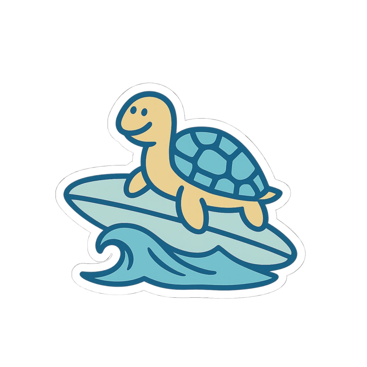 Chill Turtle Surfing Sticker