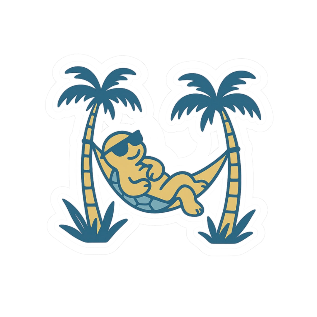 Laid Back Turtle Sticker