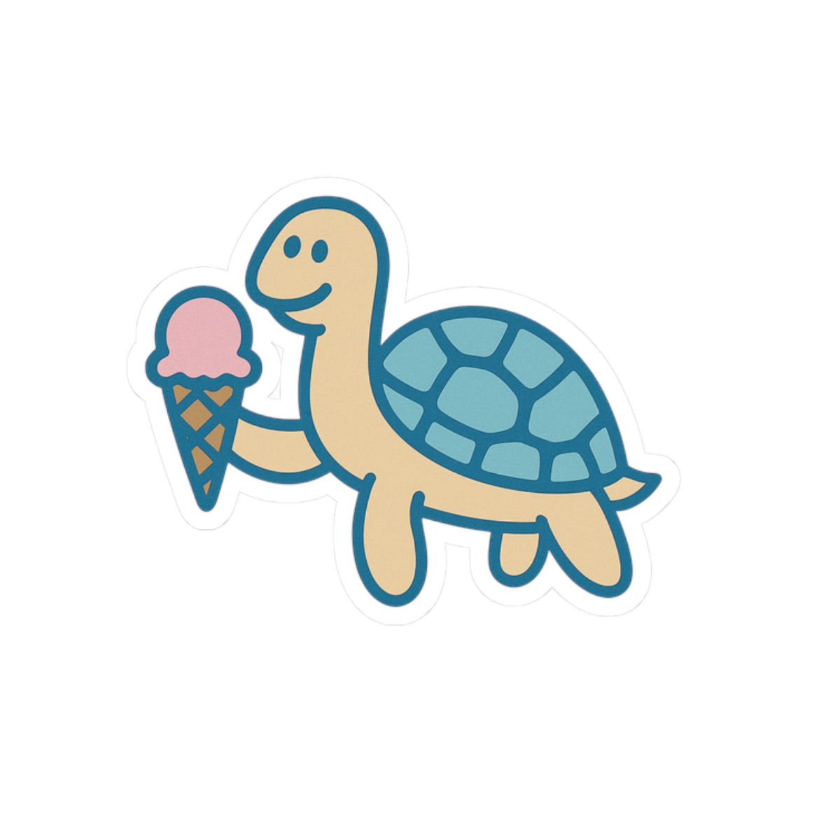 Chill Turtle Ice Cream Sticker