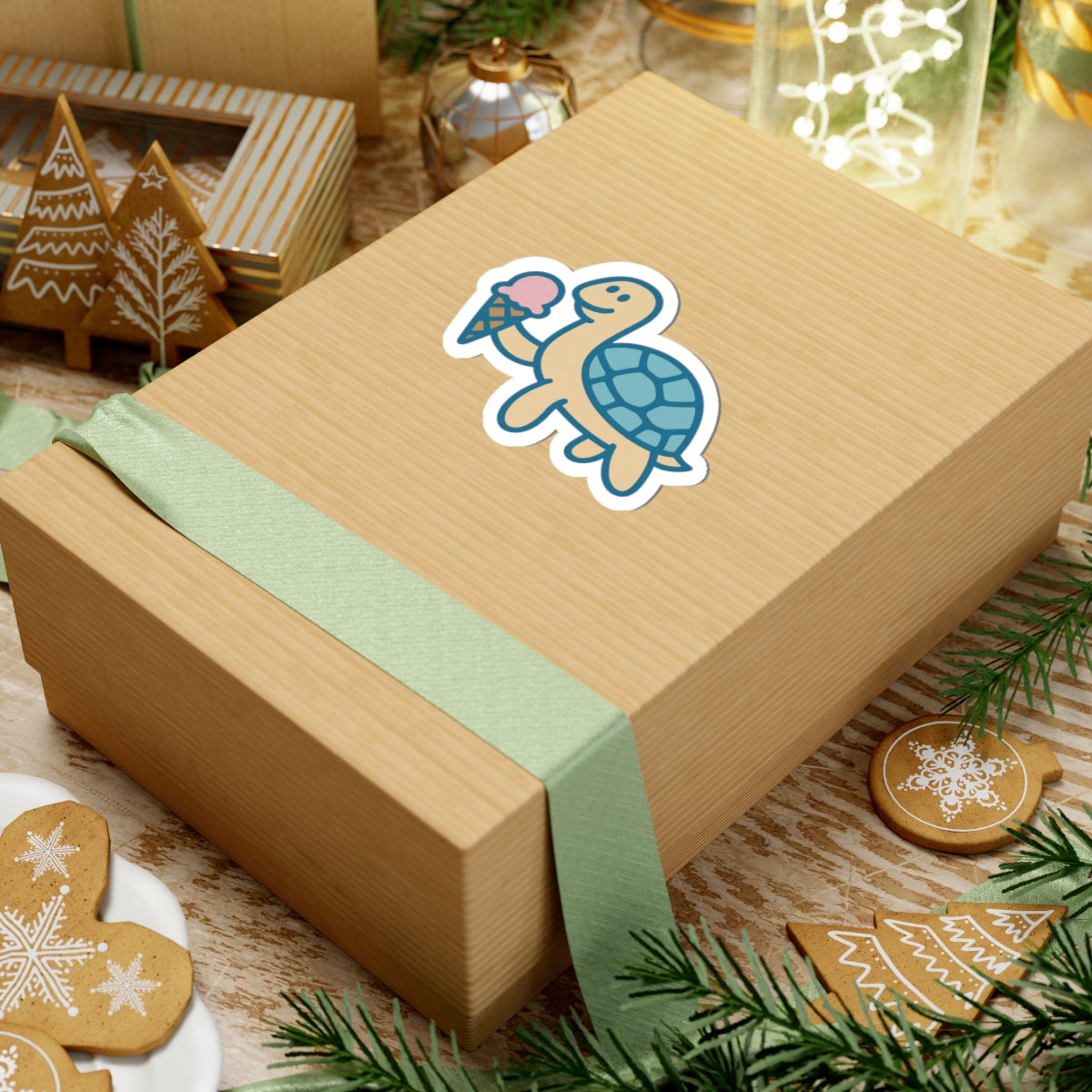 Chill Turtle Ice Cream Sticker