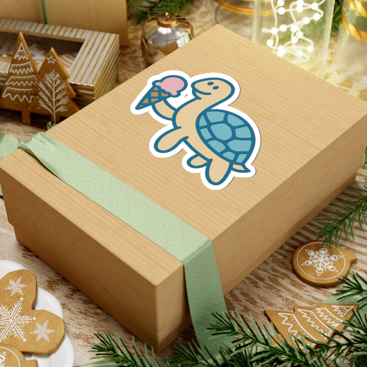 Chill Turtle Ice Cream Sticker