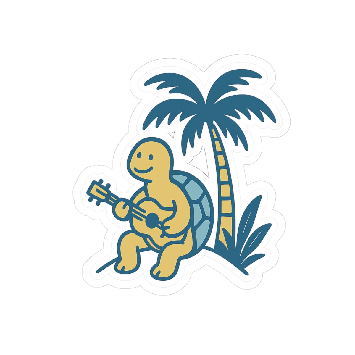 Turtle With Ukulele Sticker