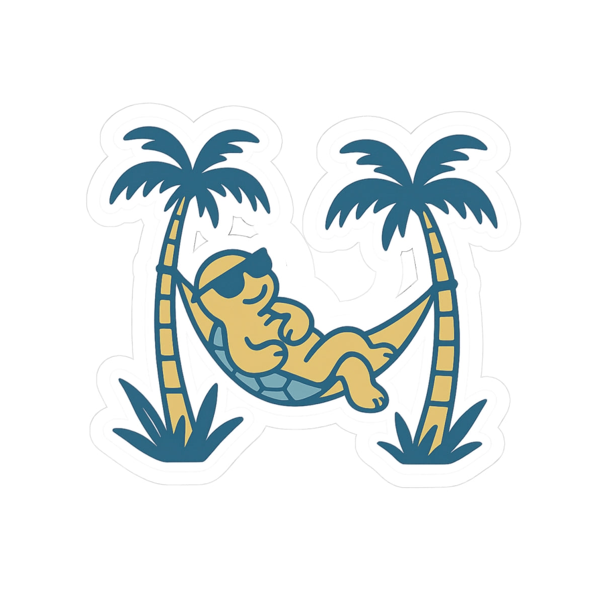 Laid Back Turtle Sticker